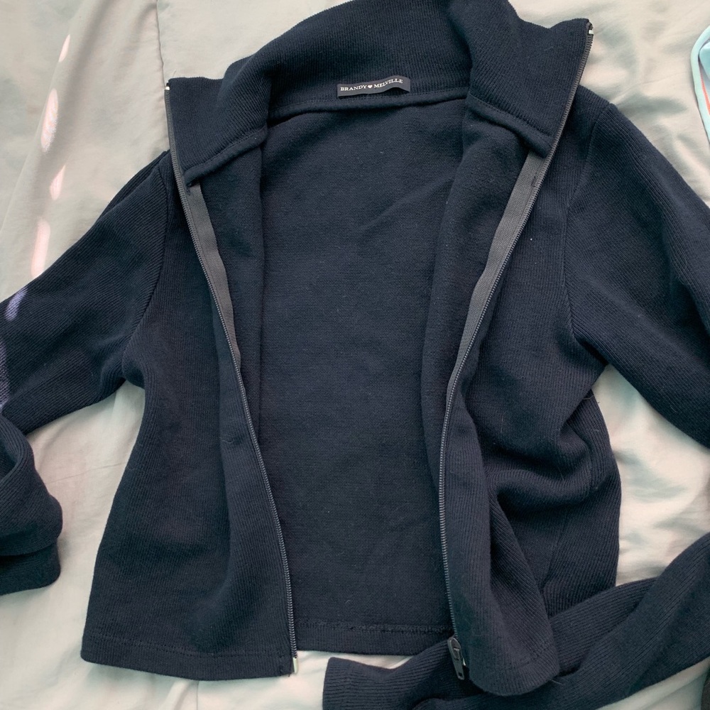 brandy melville zip up sweater